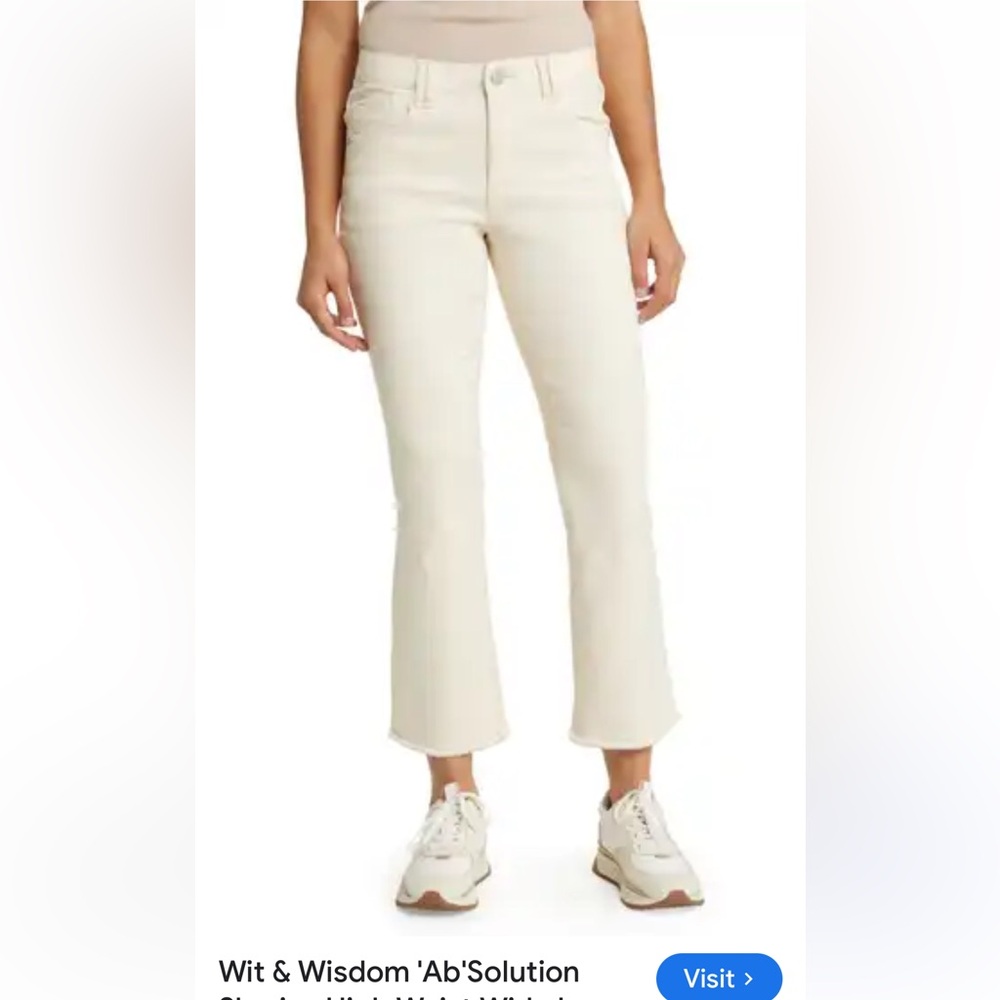 Wit & Wisdom Cream Flare Jeans
